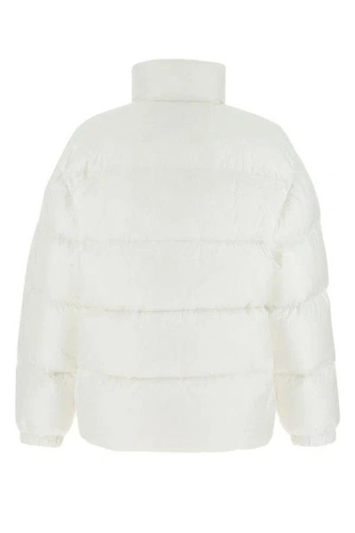 Shop Prada Woman White Re-nylon Down Jacket