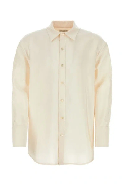 Shop Saint Laurent Man Camicia In White