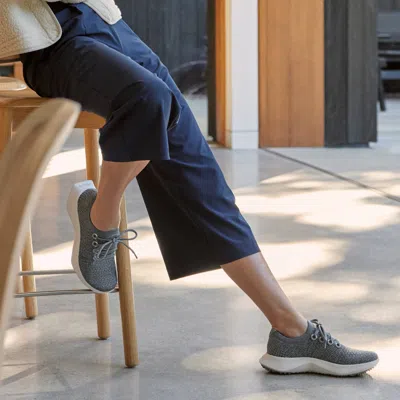 Allbirds Womens Blizzard True Navy Tree Runner Fsc-certified Eucalyptus Tree-fibre Low-top Trainers In Blizzard/blizzard