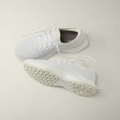 Allbirds Womens Blizzard True Navy Tree Runner Fsc-certified Eucalyptus Tree-fibre Low-top Trainers In Blizzard/blizzard