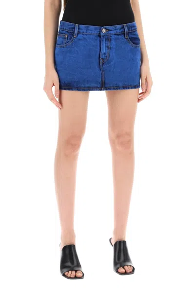 Shop Vivienne Westwood Denim Foam Mini Skirt For Women In Blue