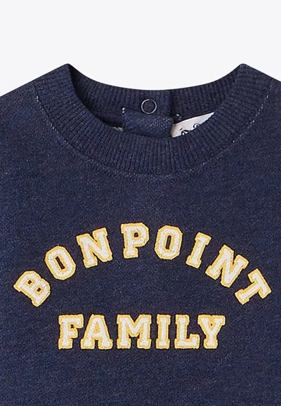 Shop Bonpoint Baby Boys Dady Pullover Sweatshirt In Blue