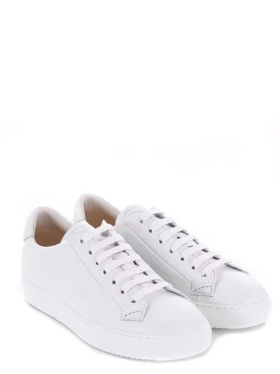 Doucal's Glattleder Low-top Sneakers In White