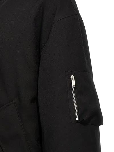 Shop Jil Sander Gabardine Bomber Jacket In Black