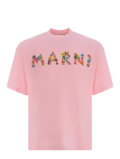 Shop Marni T-shirt Msgm In Pink