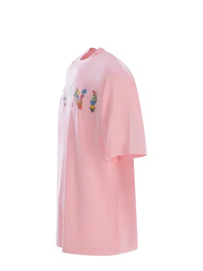 Shop Marni T-shirt Msgm In Pink