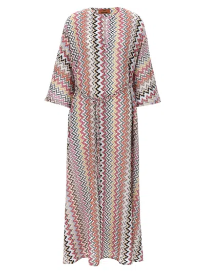 Shop Missoni 'zig Zag' Kaftan Dress In Multicolor