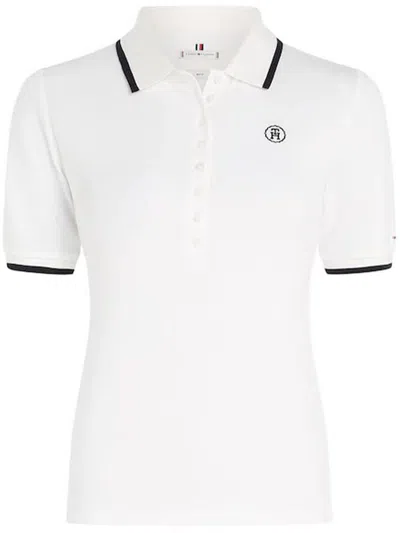 Shop Tommy Hilfiger Slim Smd Tipping Lyocell Polo Ss Clothing In White