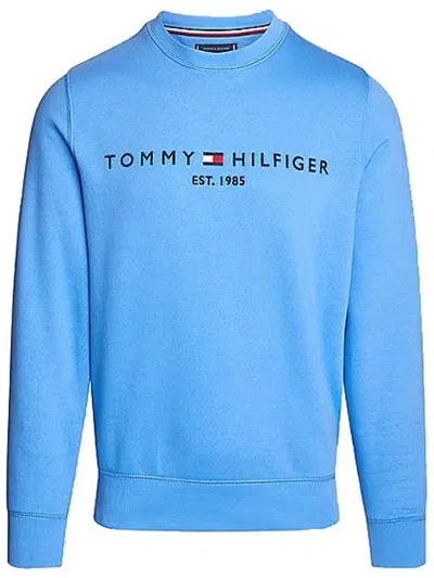 Shop Tommy Hilfiger Tommy Logo Sweatshirt Clothing In Blue