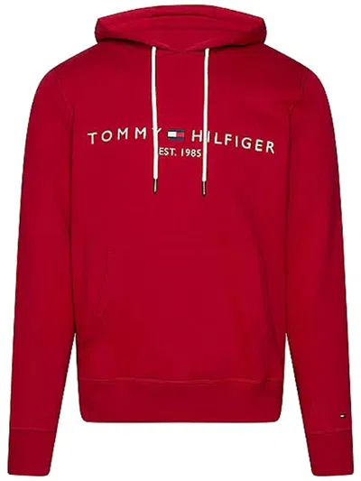 Shop Tommy Hilfiger Tommy Logo Hoody Clothing In Red
