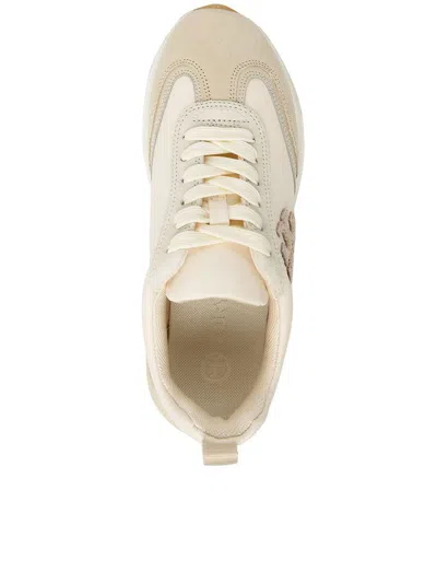 Shop Tory Burch Good Luck Trainer Shoes In Nude & Neutrals