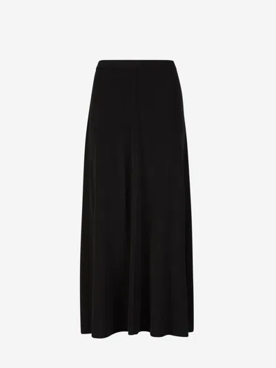 Shop Totême Flowy Midi Skirt In Black
