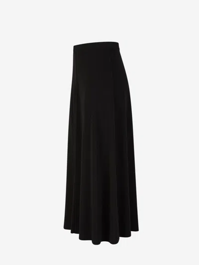 Shop Totême Flowy Midi Skirt In Black