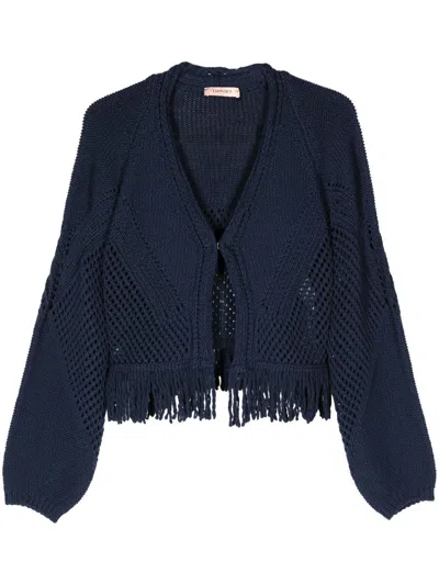 Shop Twinset Cardigan Clothing In Blue