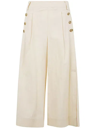 Shop Twinset Parchment Pants Clothing In Nude & Neutrals