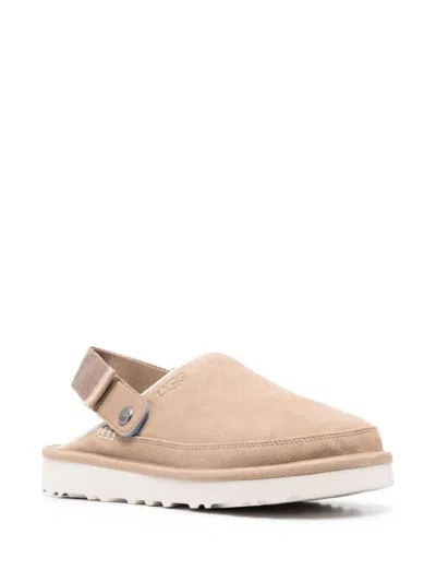 Shop Ugg Goldencoast Clog Shoes In Nude & Neutrals