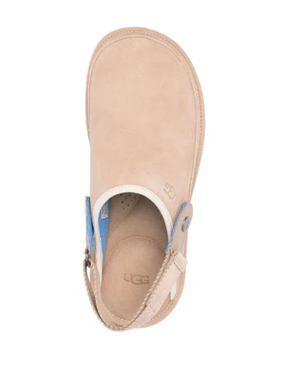 Shop Ugg Goldencoast Clog Shoes In Nude & Neutrals