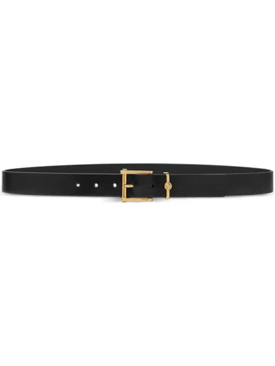 Shop Versace Belts Leather Accessories In Black