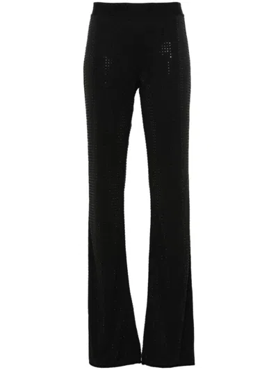 Shop Versace Jeans Couture Tape Crystal All Over Trousers Clothing In Black