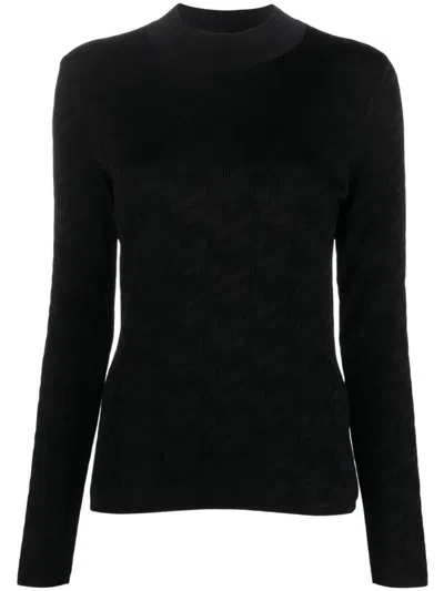 Shop Versace Knit Sweater Clothing In Black
