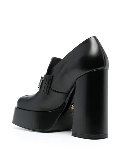 Shop Versace Shoes Calf In Black