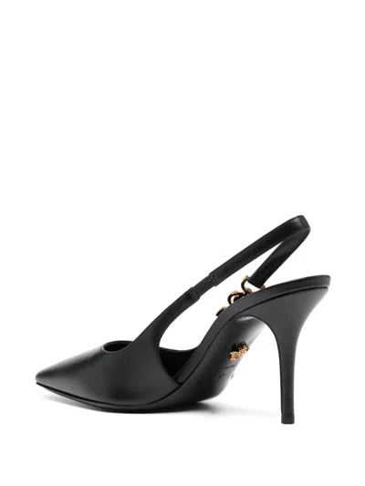 Shop Versace Shoes Calf In Black