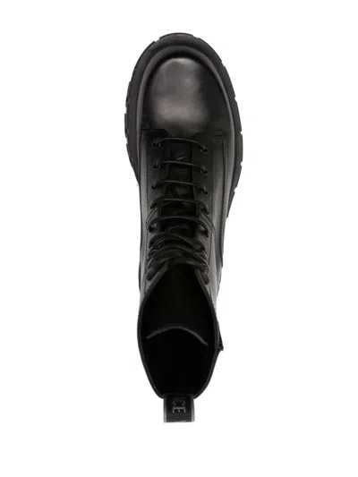 Shop Versace Shoes Leather In Black