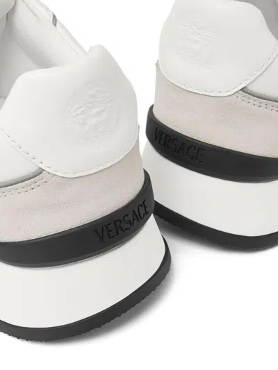 Shop Versace Sneakers Shoes In White