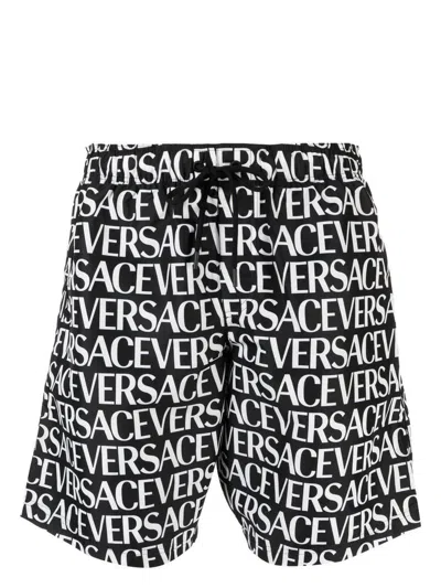Shop Versace Swim Shorts Clothing In Black