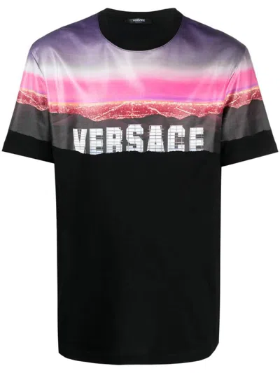 Shop Versace T-shirt Clothing In Black