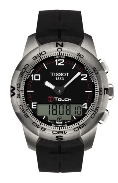 Shop Tissot Men's 43mm Black Quartz Watch T0474204705700