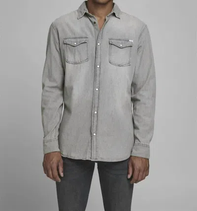 Shop Jack & Jones Sheridan Shirt In Grey