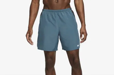 Shop Nike Men's Challenger Shorts In Ash Green/ Dk Smoke Grey