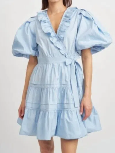 Shop En Saison Lorena Mini Dress In Sky Blue