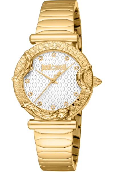 Shop Just Cavalli Women's 32mm Gold Tone Quartz Watch Jc1l234m0225