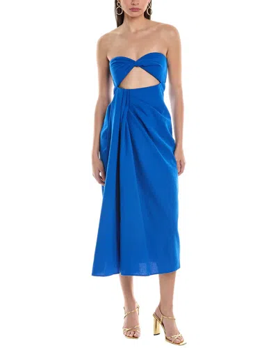 Shop Mara Hoffman Samara Midi Dress In Blue