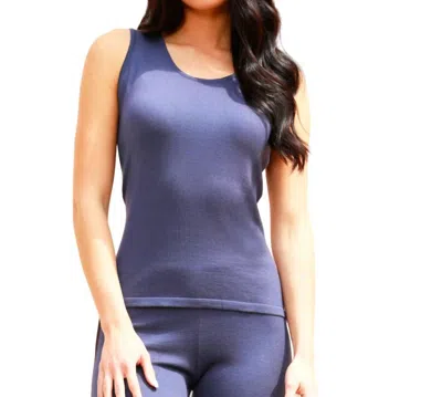 Angel Apparel Bra- Friendly Tank In Denim In Multi