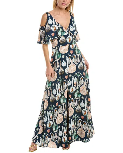 Shop Temperley London Love Potion Silk-lined Dress In Multi
