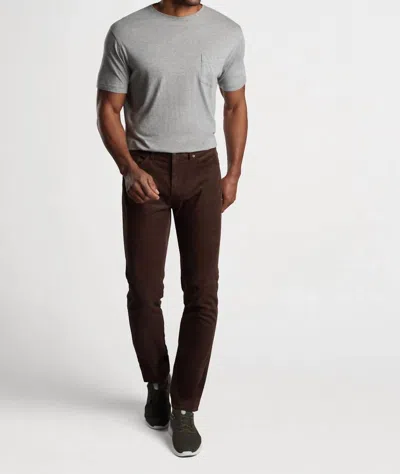Shop Peter Millar Superior Soft Corduroy Five-pocket Trouser In Espresso In Brown