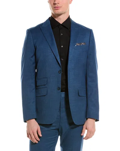 Shop Paisley & Gray Ashton Slim Peak Jacket In Blue