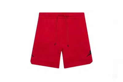 Shop Jordan Essential Diamond Fleece Shorts In Gym Red