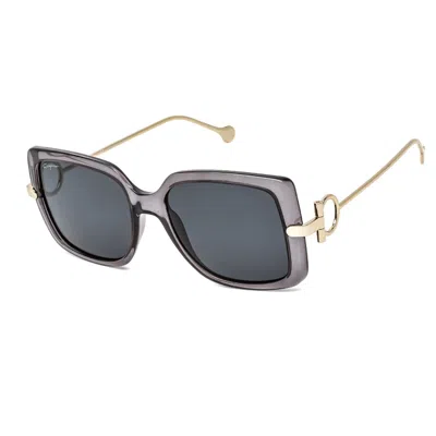 Shop Ferragamo Women's 55 Mm Grey Sunglasses Sf913s-057