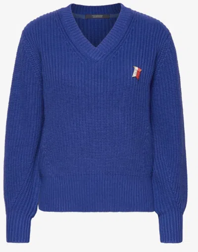 Shop Scotch & Soda Chunky Mix Pullover In Blue