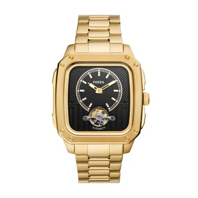 Shop Fossil Men's Inscription Automatic, Gold-tone Stainless Steel Watch