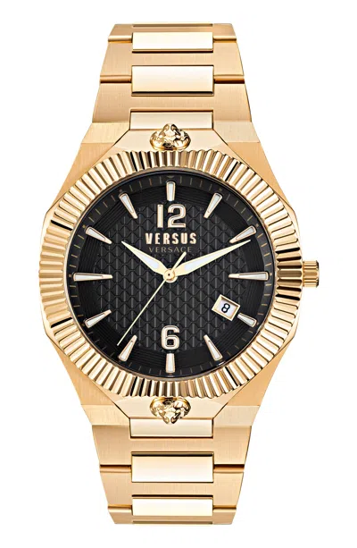 Shop Versus Men's 42mm Gold Tone Quartz Watch Vsp1p0721