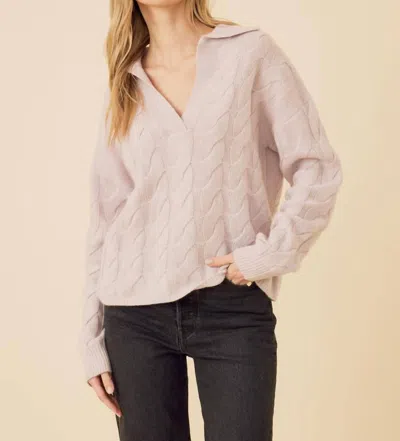 Shop One Grey Day Monterey Cashmere Polo In Lilac In Pink
