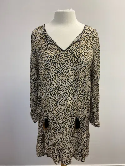Shop Tolani Laurel Dress In Cheetah In Grey