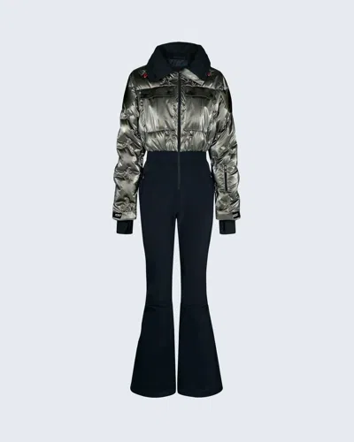 Shop Perfect Moment Helen Ski Suit In Silver Foil