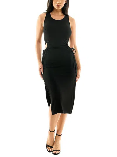 Shop Bebe Juniors Womens Tight Midi Bodycon Dress In Black