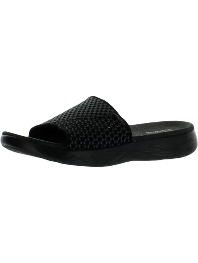 Shop Skechers On The Go 600-nitto Womens Highly Resilient Flat Pool Slides In Multi